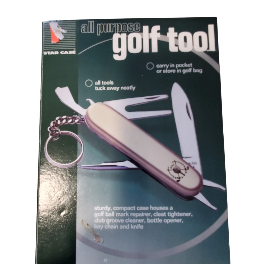 Star Case All Purpose Golf‎ Tool Multi Tool Keychain Knife Cleat Fixer